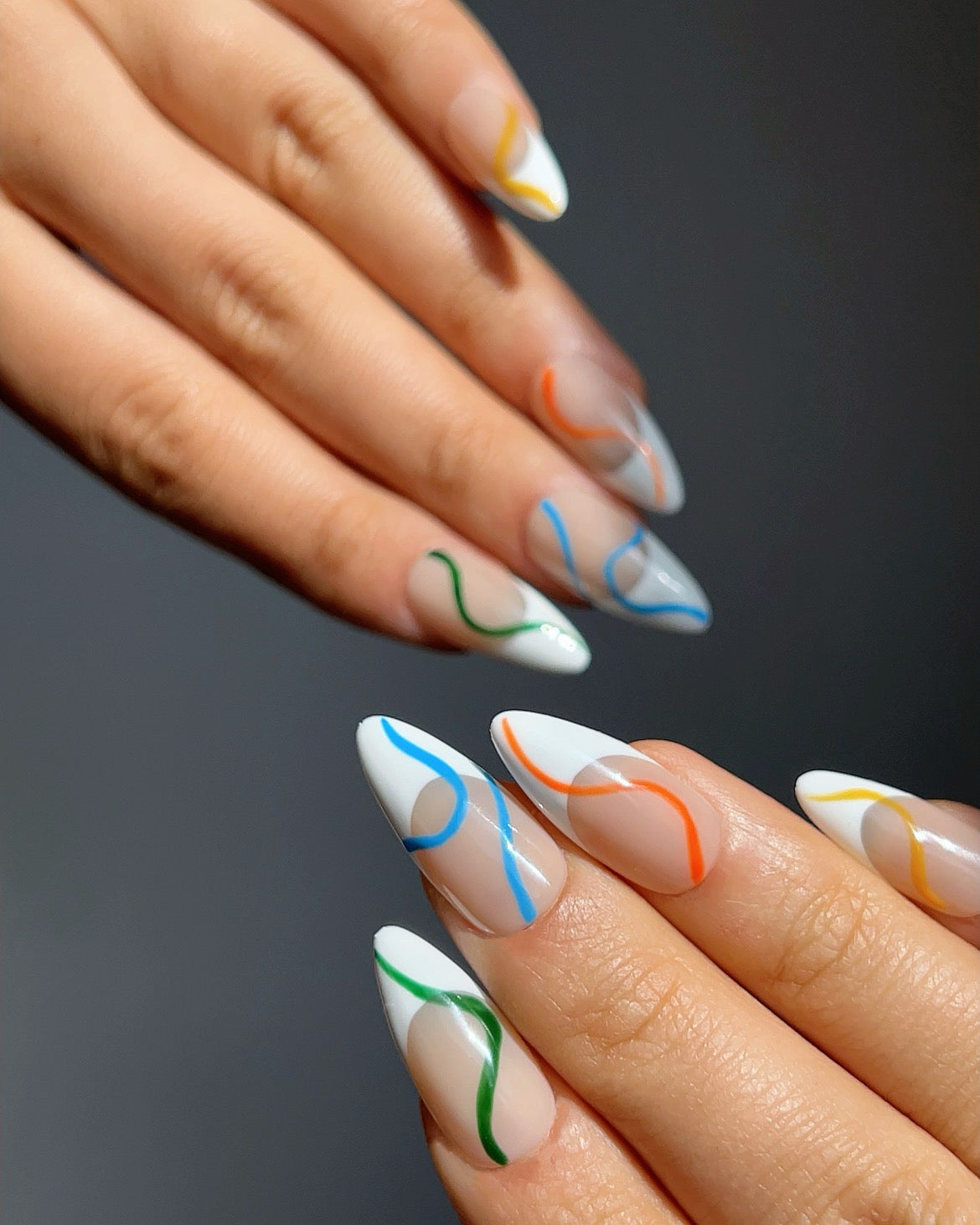 Colour Flow French Tips