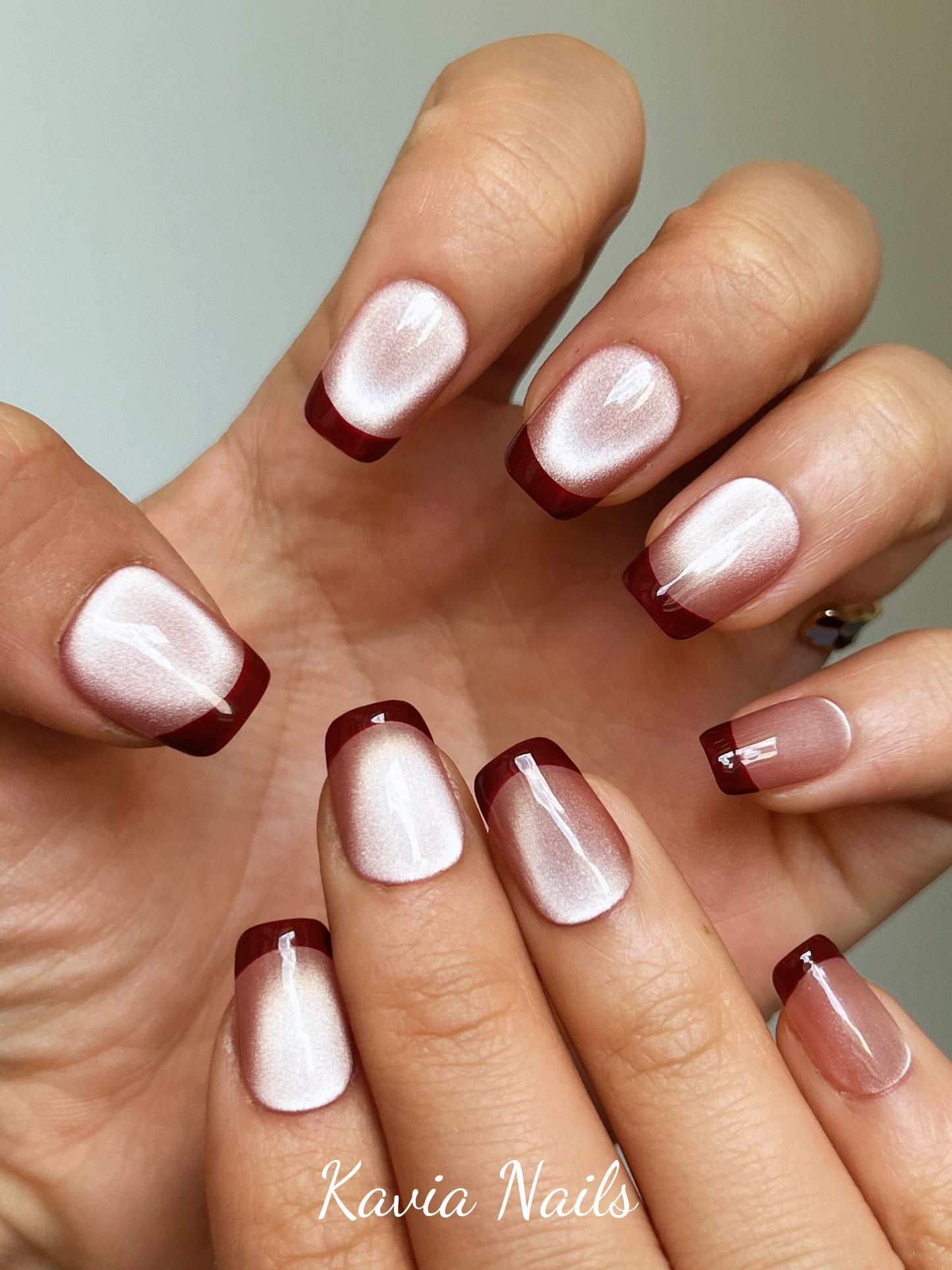 Cherry Red French Tips