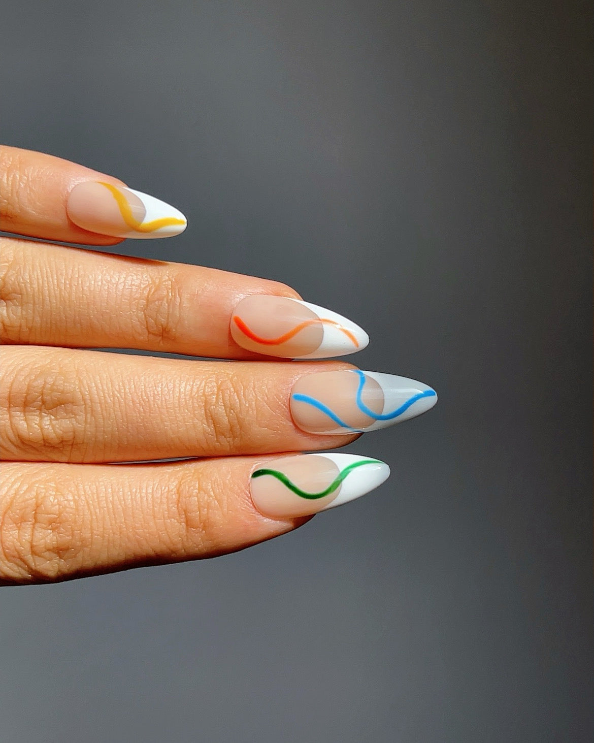 Colour Flow French Tips