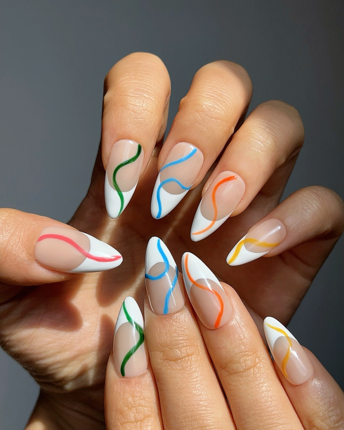 Colour Flow French Tips