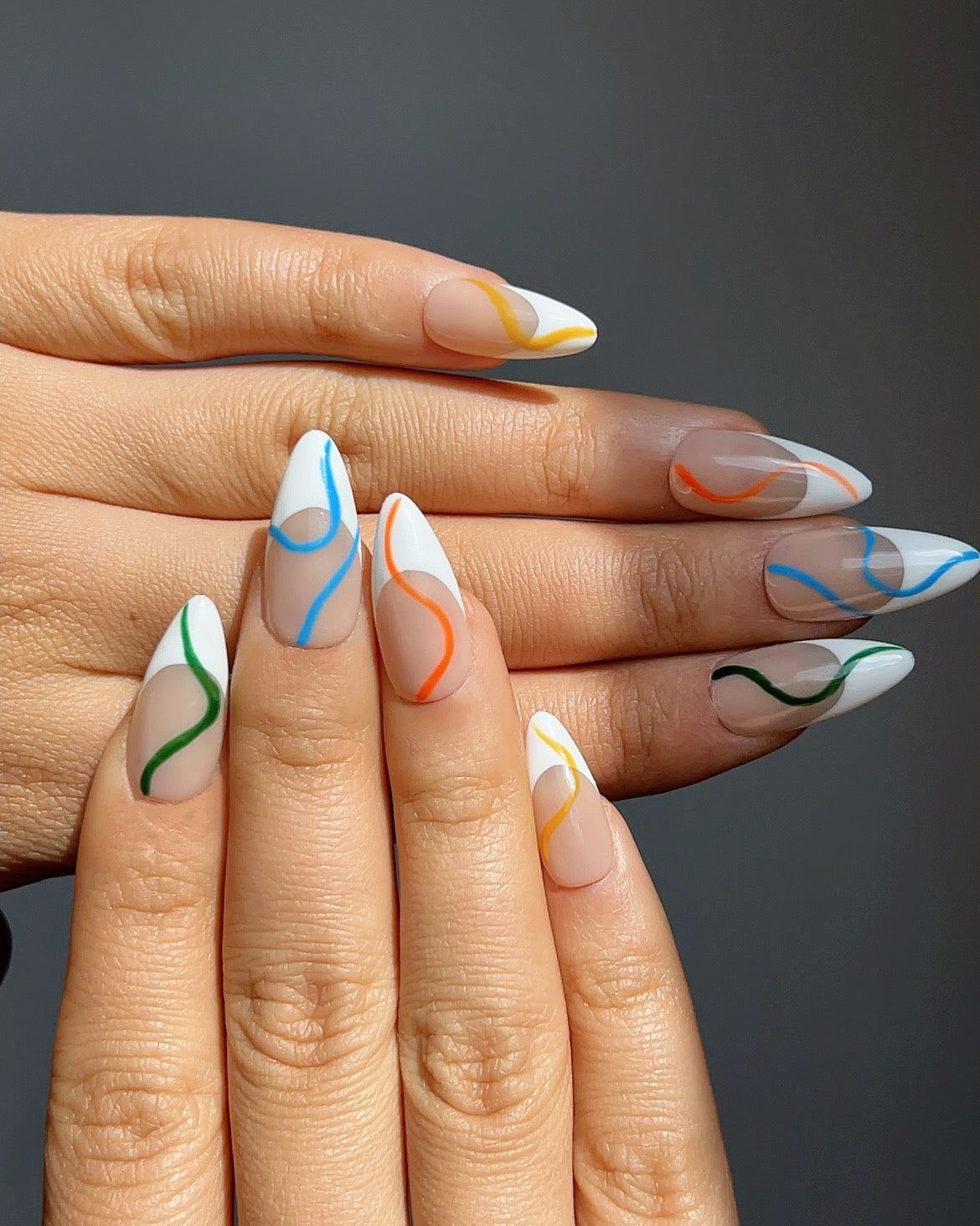 Colour Flow French Tips