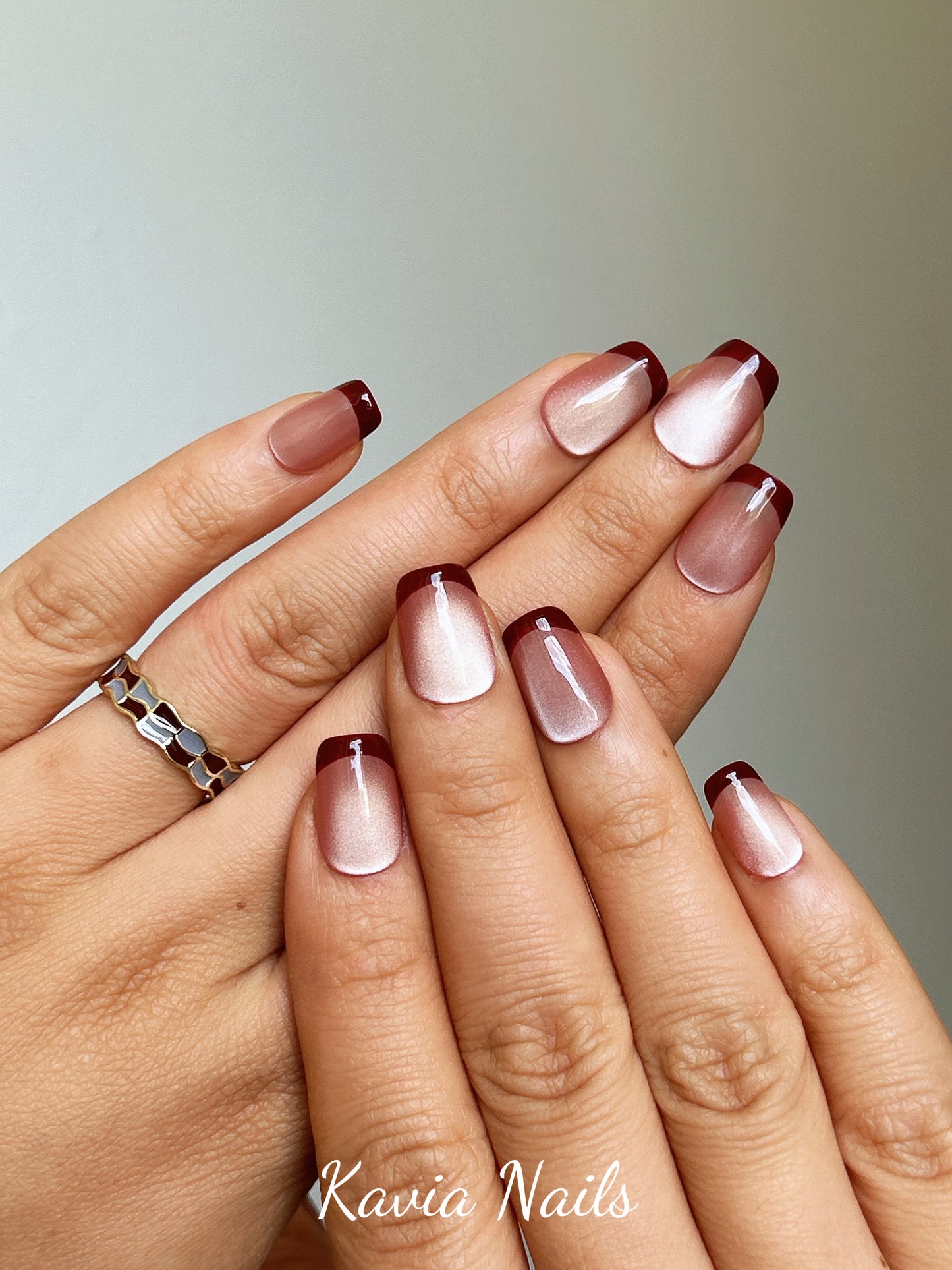 Cherry Red French Tips