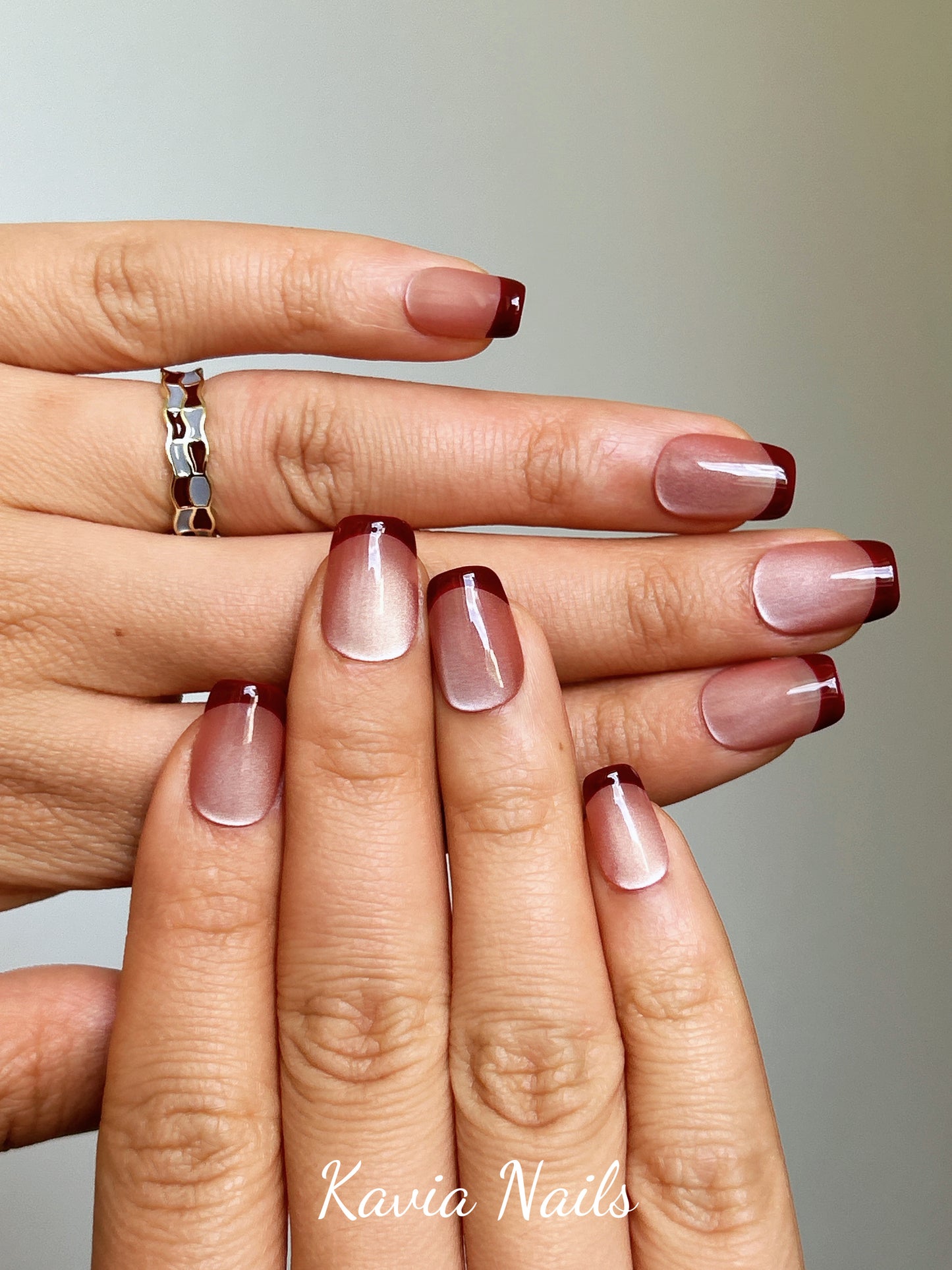 Cherry Red French Tips