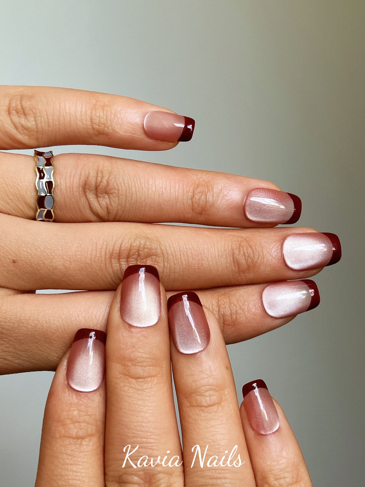 Cherry Red French Tips