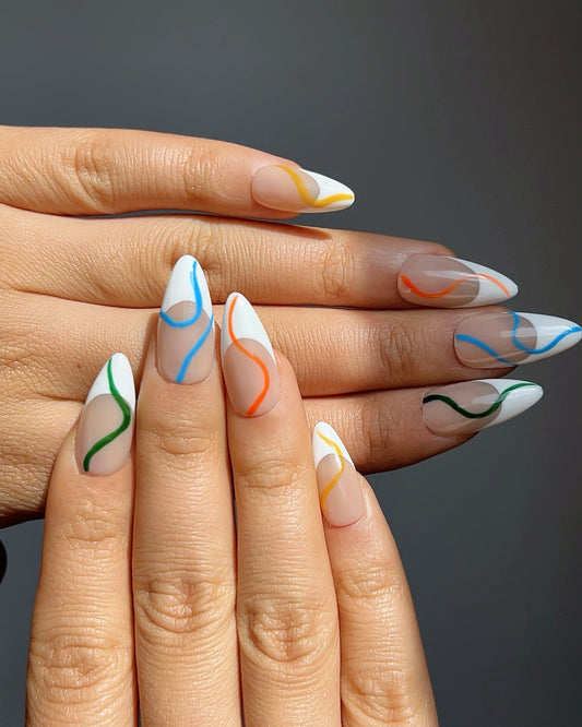 Colour Flow French Tips