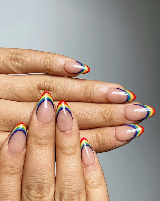 Rainbow French Tips