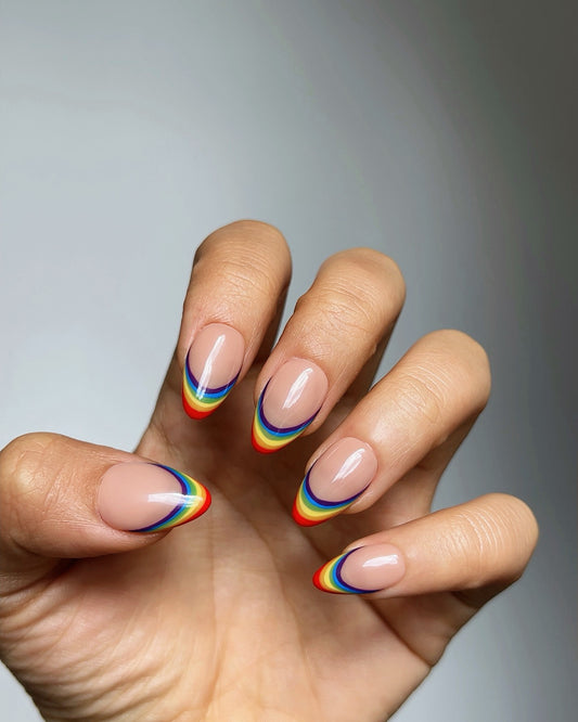 Rainbow French Tips
